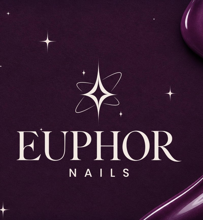 Logo Euphor Nails, création d’identité visuelle pour une onglerie